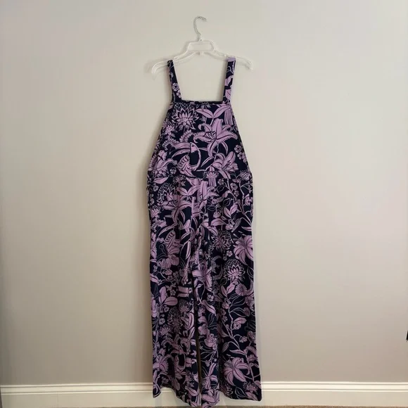 FARM Rio x Anthropologie Purple Toucans Floral Jumpsuit - Picture 4 of 13